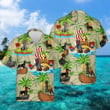 Doberman Dog With Coconut On Island Pirates Hawaii Hawaiian Shirt