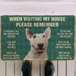 When Visitng My House Please Remember Staffordshire Bull Terrier House Rules Doormat Gift Christmas Home Decor