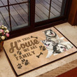 Alaskan Malamute Dogs Are Family In This House Doormat Gift Christmas Home Decor