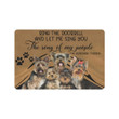 Ring The Doorbell And Let Me Sing The Song Of My People Yorkshire Terrier Rubber Doormat Gift Christmas Home Decor