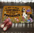 No Need To Knock Basset Hound Has Alerted Us To Your Presence Doormat Gift Christmas Home Decor