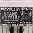 French Bulldog Before You Break Into My House Stand Outside And Get Right With Jesus Doormat Gift Christmas Home Decor