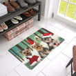 Merry Xmas Yorkshire Winter Forest For Dog Lovers Christmas Doormat Gift Christmas Home Decor