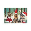 Merry Xmas Yorkshire Winter Forest For Dog Lovers Christmas Doormat Gift Christmas Home Decor