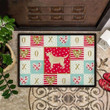 Golden Retriever Valentines Day XOXO Pattern Doormat Gift Christmas Home Decor