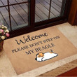Welcome Please Don't Step On My Beagle Funny Doormat Gift Christmas Home Decor