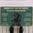 When Visiting My House Please Remember Labrador Retriever Doormat Gift Christmas Home Decor