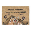Just So You Know There's Like A Lot Of Corgis In Here Doormat Gift Christmas Home Decor