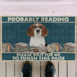 Beagle Probably Reading Please Wait For Me To Finish This Page Doormat Gift Christmas Home Decor
