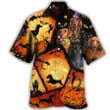 Halloween Dachshund Dog And Pumpkin Scary Hawaii Hawaiian Shirt