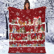English Bulldog Christmas Blanket - Best sherpa throw blanket, christmas throw blanket, best gift for dog lovers.