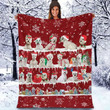 West Highland Christmas Blanket - Best sherpa throw blanket, christmas throw blanket, best gift for dog lovers.