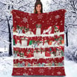 Papillon Christmas Blanket - Best sherpa throw blanket, christmas throw blanket, best gift for dog lovers.