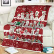 Maltese Christmas Blanket - Best sherpa throw blanket, christmas throw blanket, best gift for dog lovers.