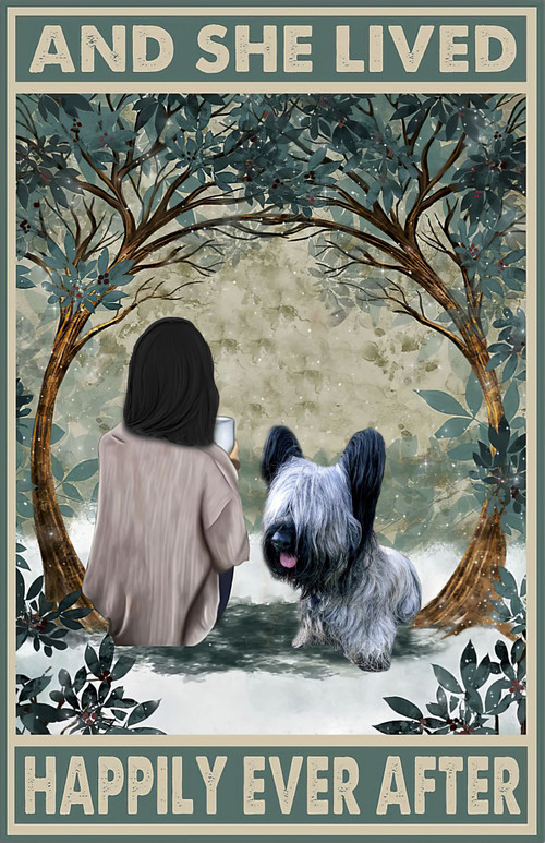 Skye Terrier Beside The Gir And Lived Happily Ever After Vertical Canvas Poster