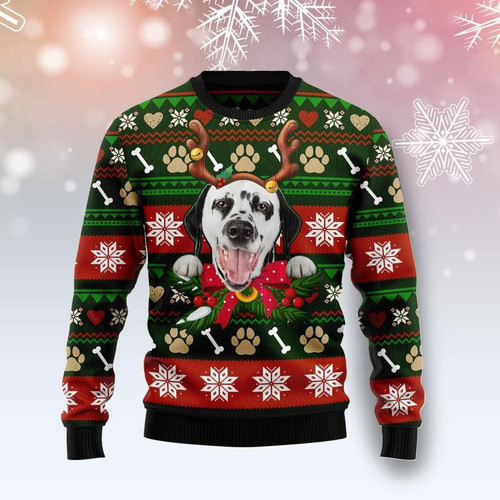 Merry Xmas Dog Lovers Dalmatian Funny Awesome Gift For Christmas Ugly Christmas Sweater