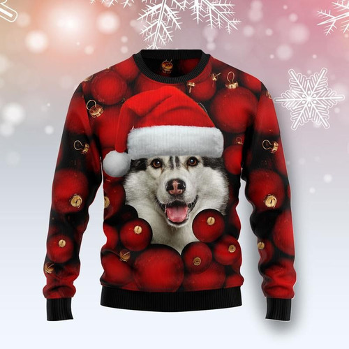 Merry Xmas Dog Lovers Siberian Husky Ornament Awesome Gift For Christmas Ugly Christmas Sweater