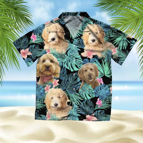 Goldendoodle Dog And Flower Summer Leaves Hawaii Hawaiian Shirt