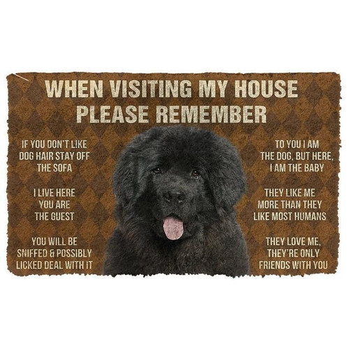 When Visitng My House Please Remember Newfoundland House Rules Doormat Gift Christmas Home Decor