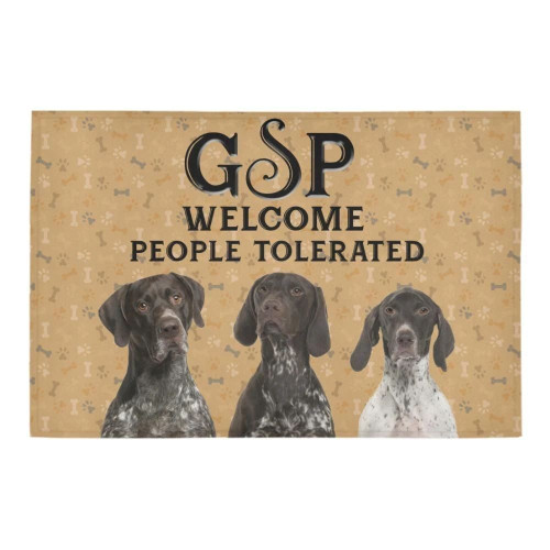 German Shorthaired Pointer Welcome People Tolerated Doormat Gift Christmas Home Decor