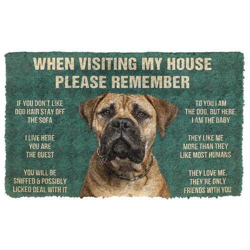When Visiting My House Please Remember Bullmastiffs Doormat Gift Christmas Home Decor