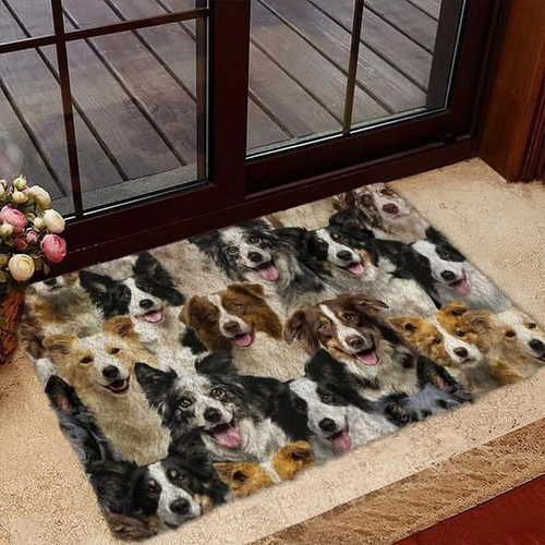 A Bunch Of Border Collies Full Face Doormat Gift Christmas Home Decor