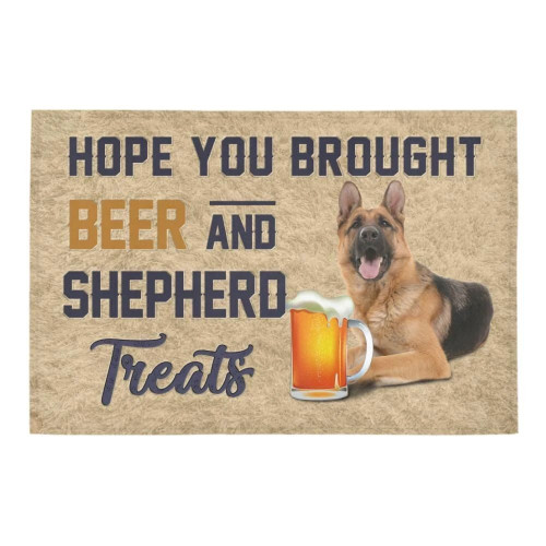 Hope You Brought Beer And German Shepherd Treats Doormat Gift Christmas Home Decor