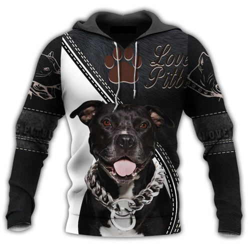 Pitbull Lover Forever Cool Dog Hoodie Zip Hoodie