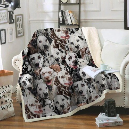 You Will Have A Bunch Of Dalmatians Fleece Sherpa Throw Blanket