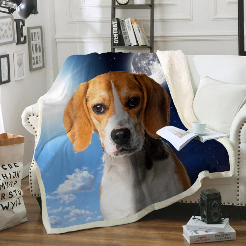 Beagle Do You Love Me Fleece Sherpa Throw Blanket