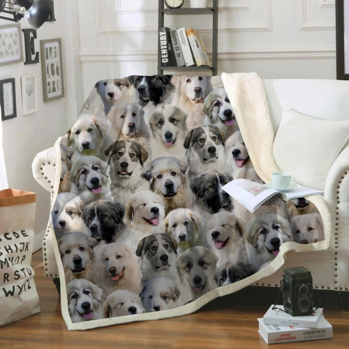 You Will Have A Bunch Of Great Pyrenees Fleece Sherpa Throw Blanket