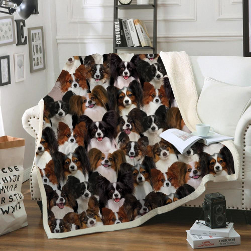 You Will Have A Bunch Of Papillons Fleece Sherpa Throw Blanket