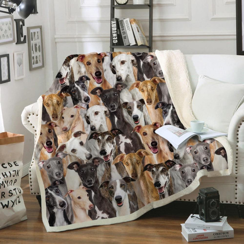 You Will Have A Bunch Of Greyhounds Fleece Sherpa Throw Blanket