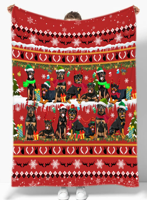 Schnauzer Christmas Blanket Blanket Sherpa Throw Blanket Best Gift For Dog Lovers Fleece Sherpa Throw Blanket