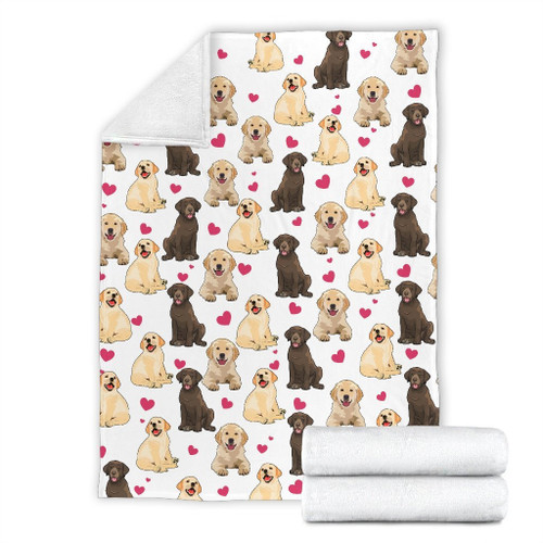 Labrador Retriever Blanket Christmas Throw Blanket Best Gift For Dog Lovers Fleece Sherpa Throw Blanket