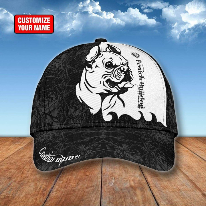 Personalized Playful French Bulldog Custom Baseball Cap Classic Hat Men Woman Unisex