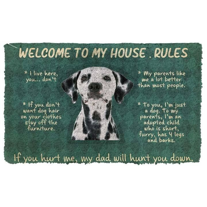 Great Dane Dog Welcome To My House Rules Stand Outside And Get Right With Jesus Doormat Gift Christmas Home Decor