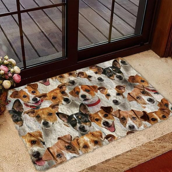 A Bunch Of Jack Russell Terriers Full Face Doormat Gift Christmas Home Decor
