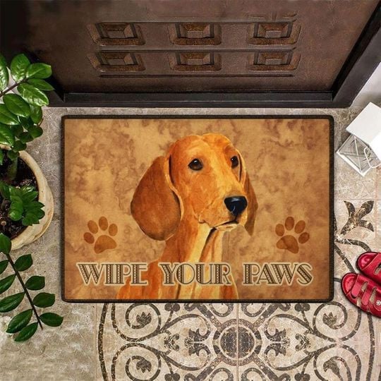 Wipe Your Paws Dachshund Cute Funny Doormat Gift Christmas Home Decor