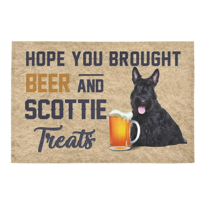 Hope You Brought Beer And Scottie Treats Doormat Gift Christmas Home Decor