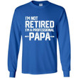 This Contains Not retired im a professional papa fathers day   gift ls t shirt black
