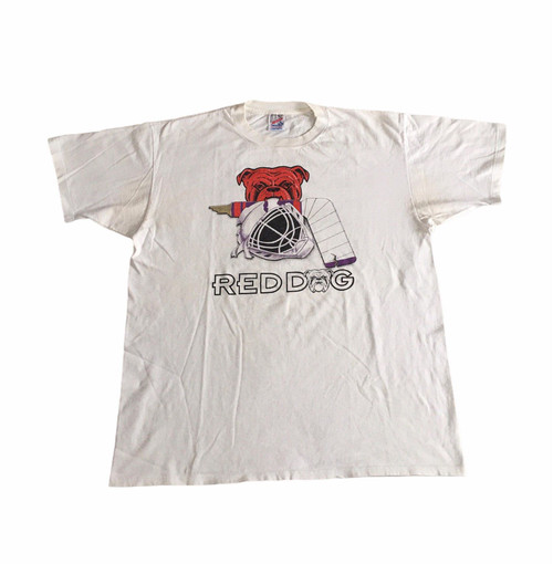 1990s Red Dog Colorado Avalanche Fetch The Cup Vintage T Shirt // X