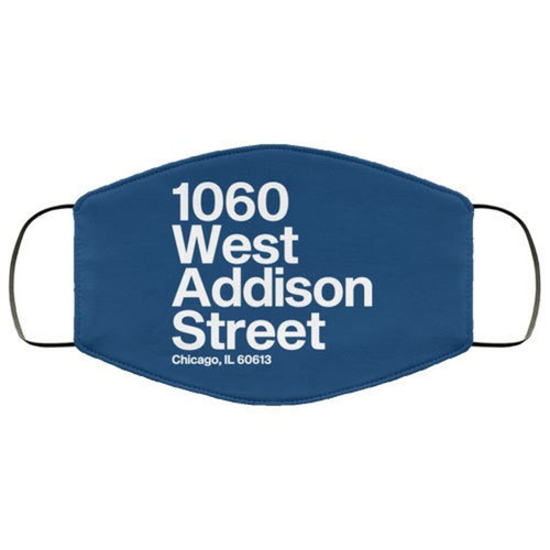 1060 W Addison Street Face Mask By Thirtyfive55