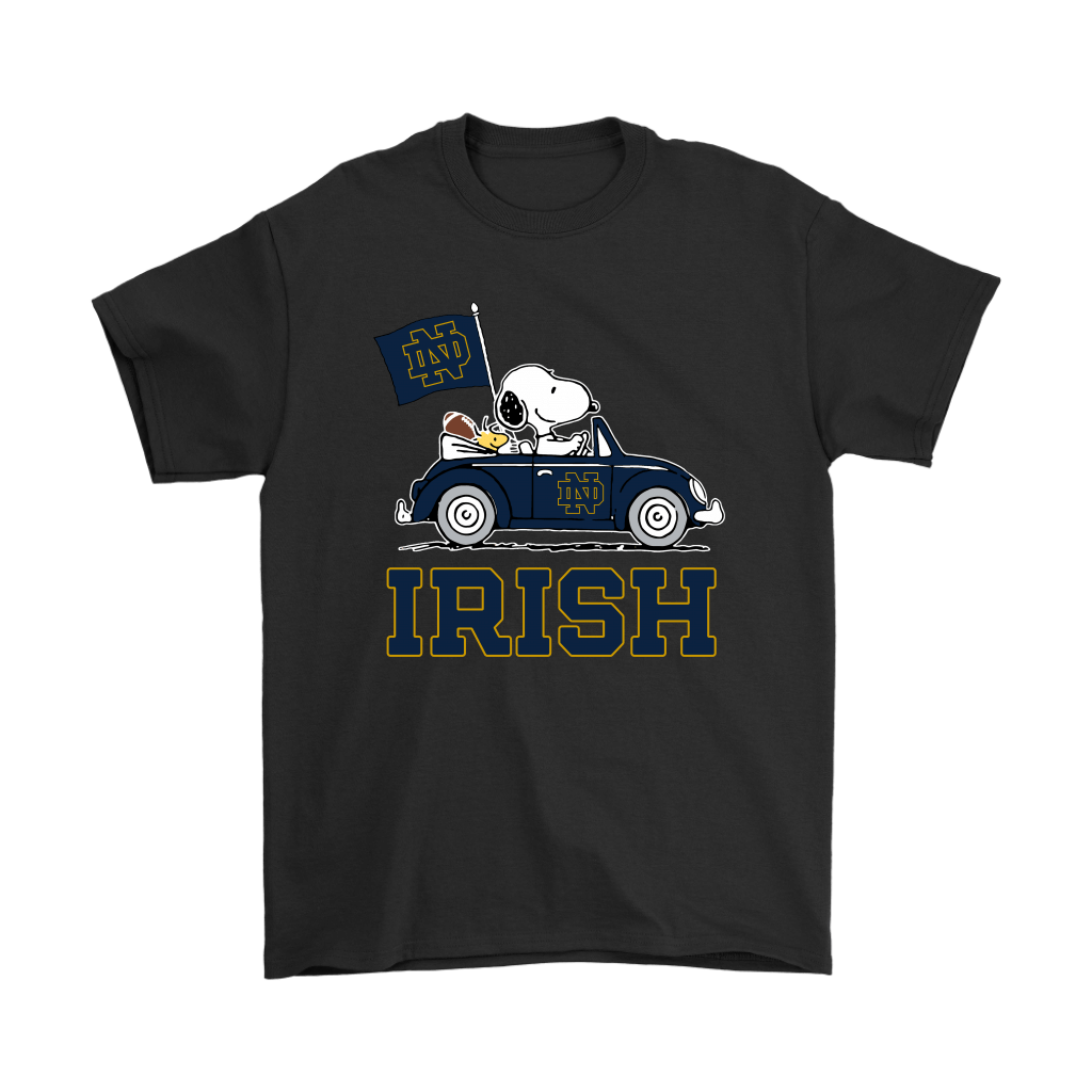 Snoopy And Woodstock Ride The Notre Dame Car Shirts Snoopy Facts ...