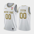 Men's Notre Dame Fighting Irish Custom White 2020 Alternate Golden Dome Jersey College Basketball