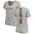 Chicago Bears NFL Pro Line Women's Customized Playmaker V-Neck T-Shirt - Ash