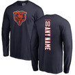 Youth Chicago Bears NFL Pro Line Customized Playmaker Long Sleeve T-Shirt - Navy