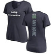 Seattle Seahawks NFL Pro Line Women's Customized Playmaker V-Neck T-Shirt - Navy
