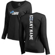 Detroit Lions NFL Pro Line Women's Customized Playmaker Long Sleeve V-Neck T-Shirt - Black