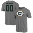 Green Bay Packers Customized Heritage Name & Number Tri-Blend T-Shirt - Heathered Gray